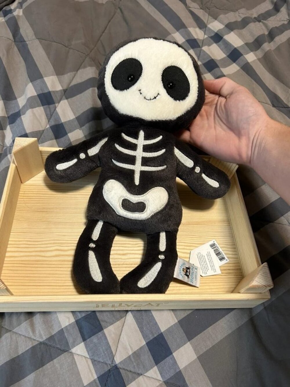 Jellycat SKELETON BOB Soft Plush Toy NWT SUPER CUTE Stuffed Halloween